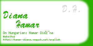 diana hamar business card